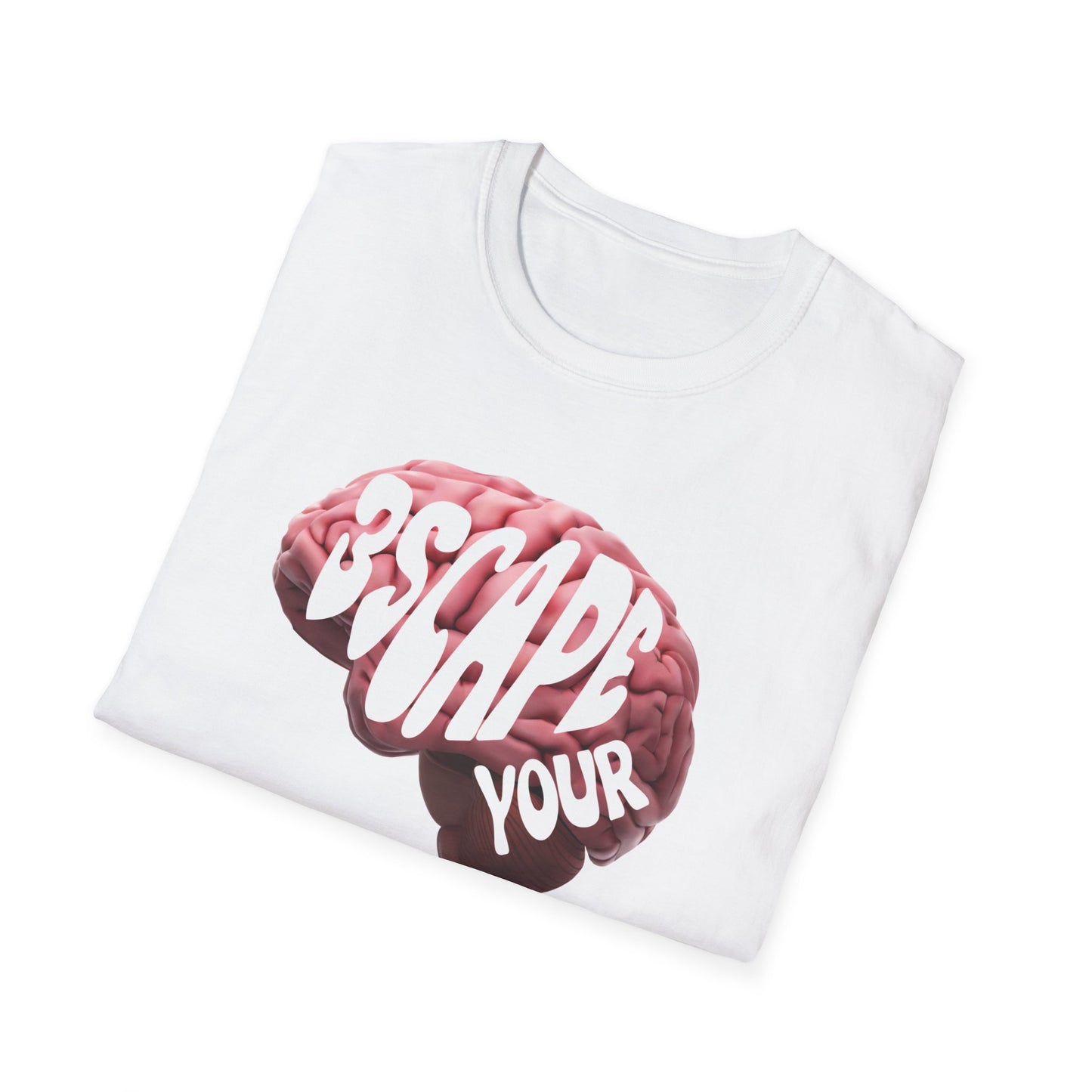 Pink 3D Brain Unisex T-Shirt