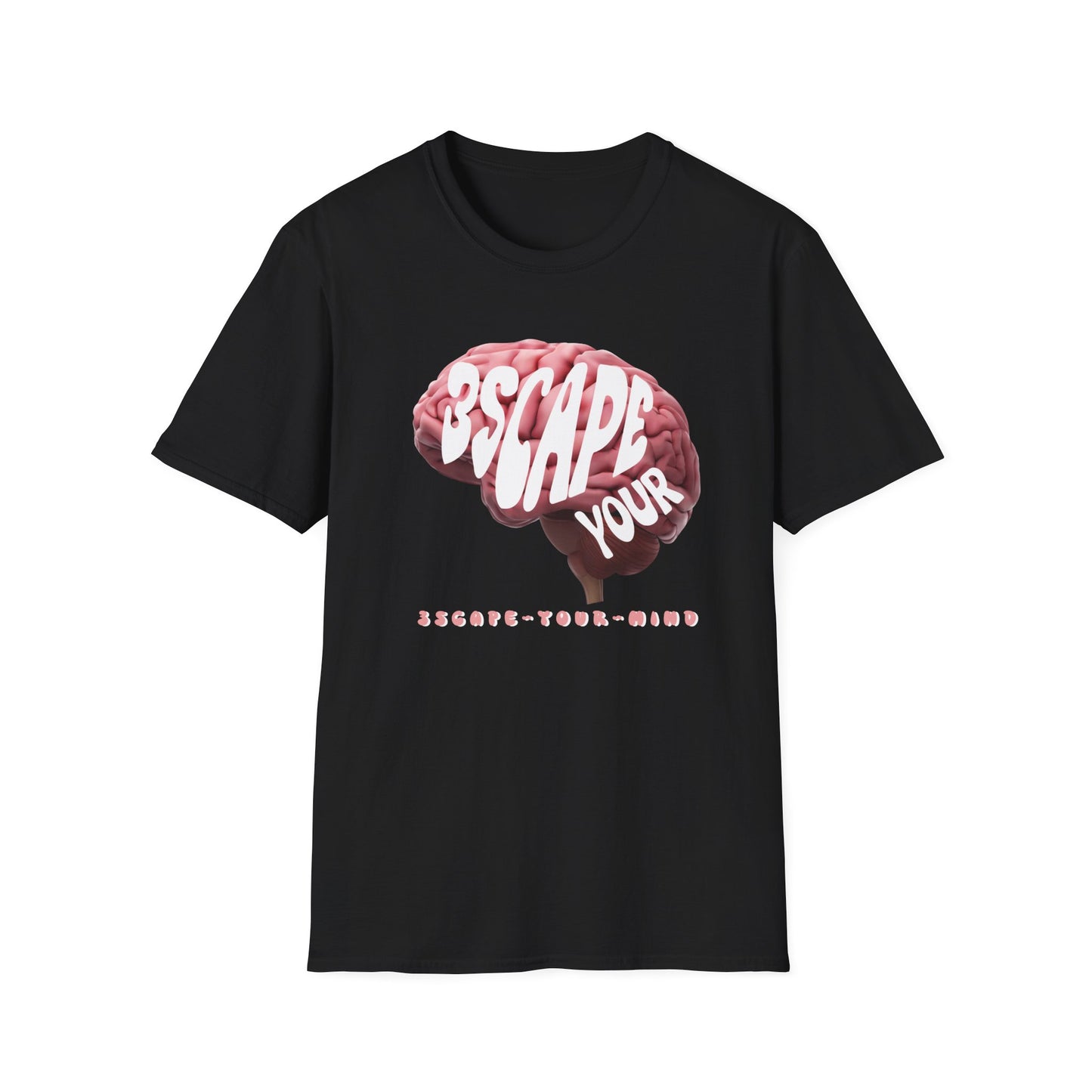 Pink 3D Brain Unisex T-Shirt
