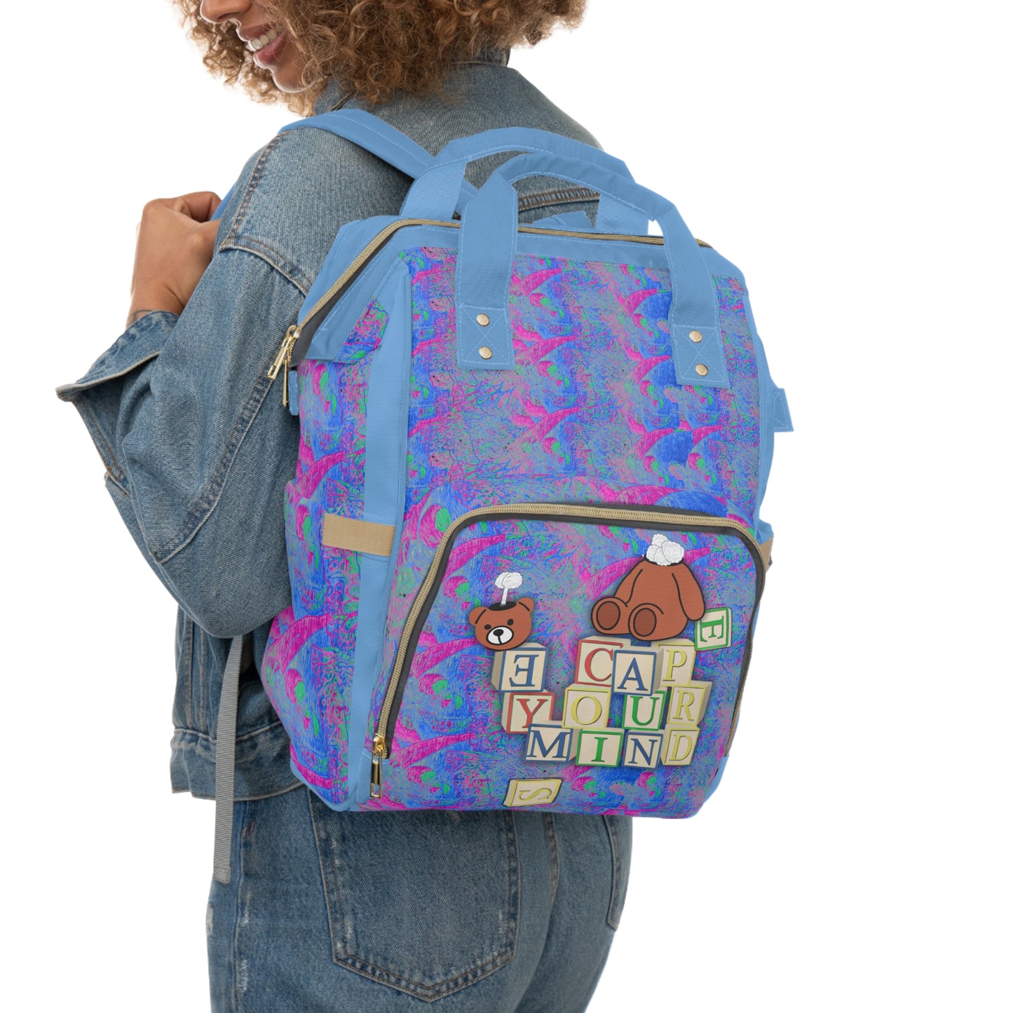 Teddy On The Block Diaper Backpack