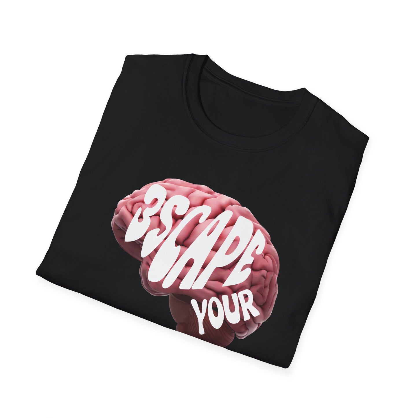 Pink 3D Brain Unisex T-Shirt