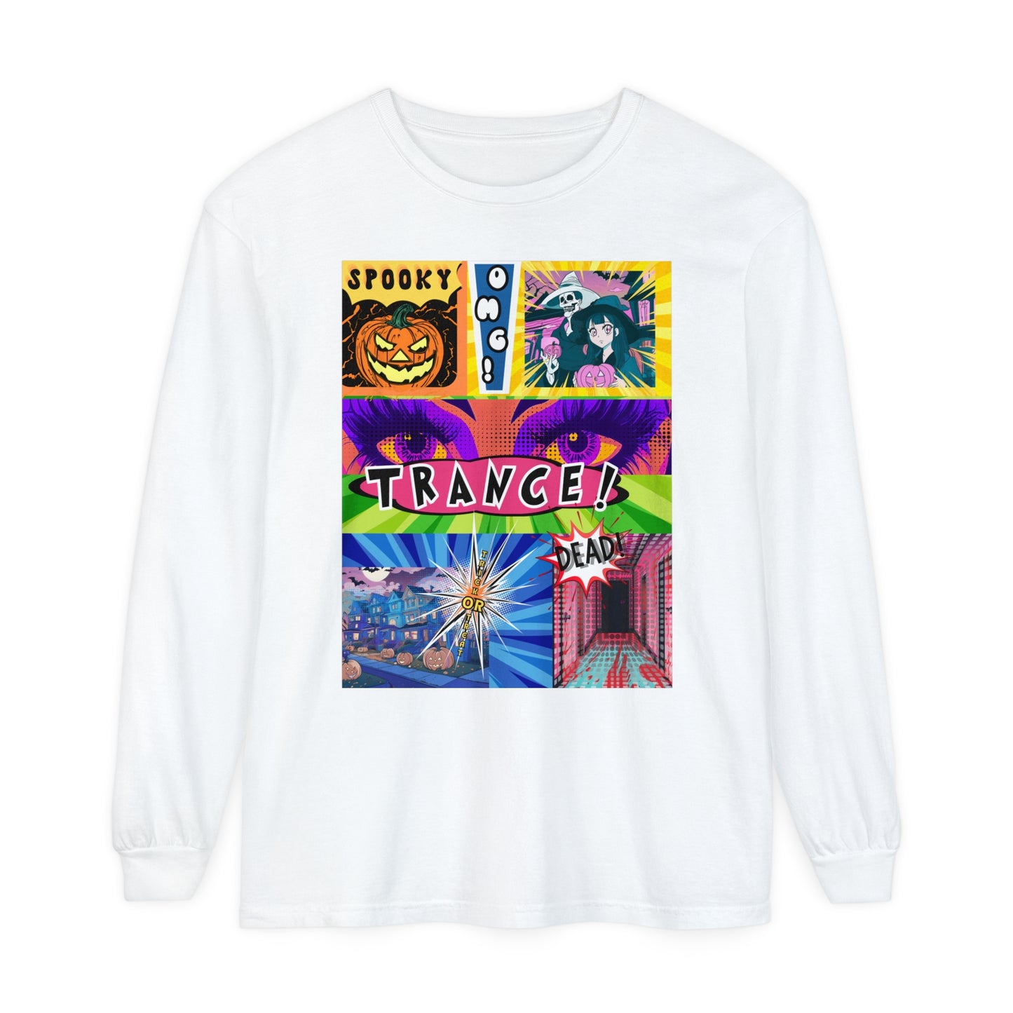 Halloween Pop Art Long Sleeve Shirt