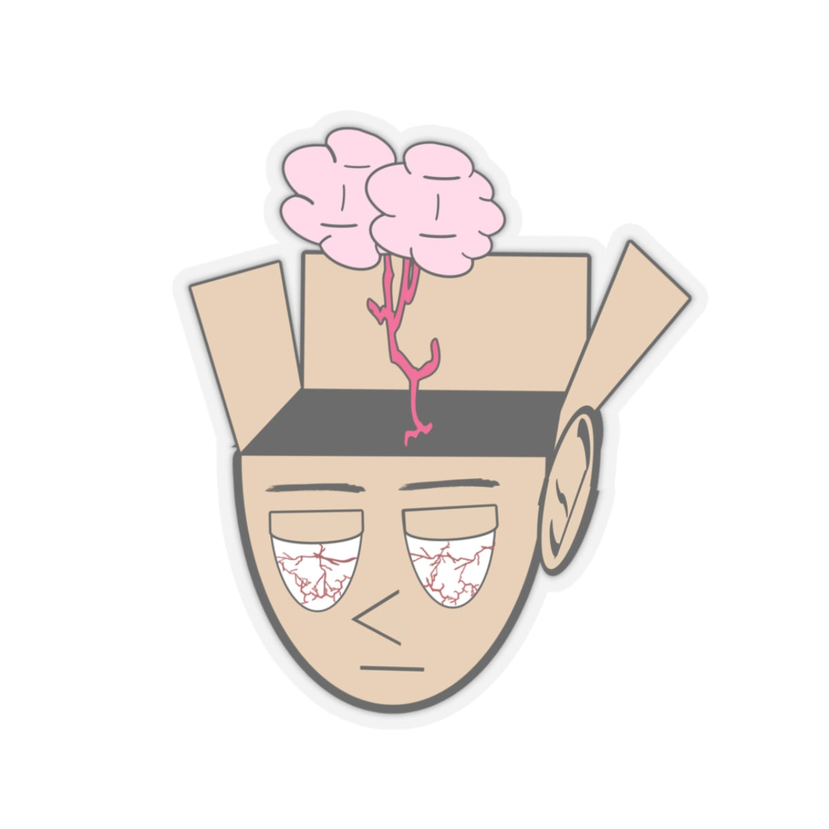 Mind Escaped Kiss-Cut Sticker