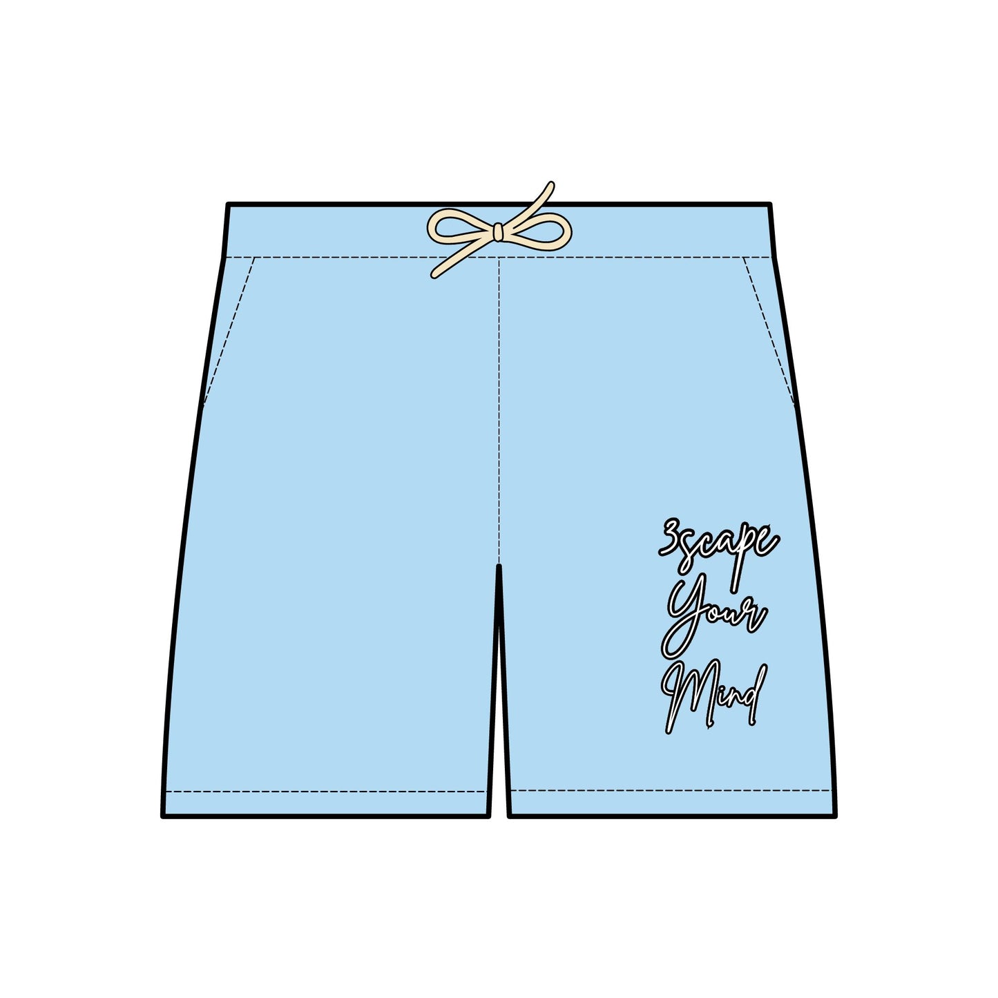 3YM Cursive Sweat Shorts