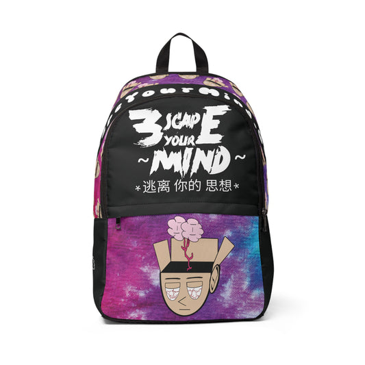 Partial Tye Dye Mind Escaped Unisex Backpack