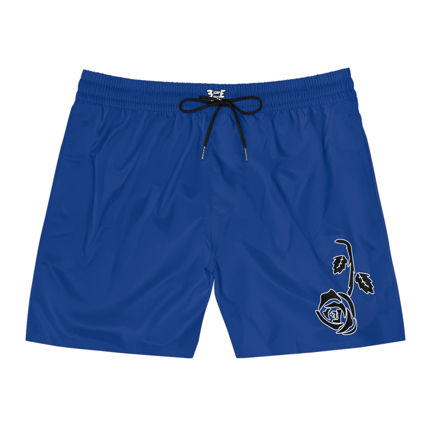 Blue Falling Rose Swim Shorts