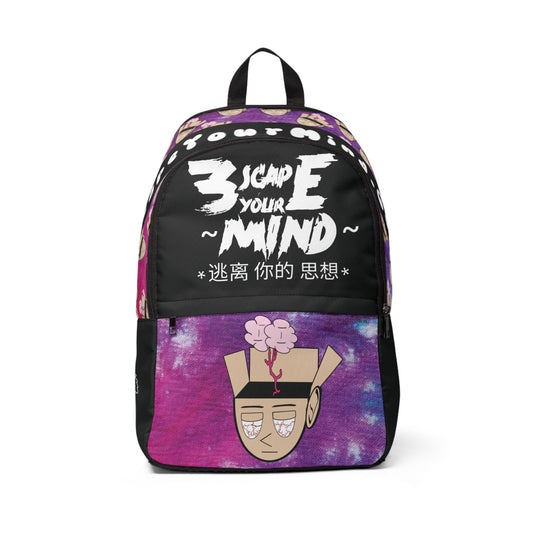 Partial Tye Dye Mind Escaped Unisex Backpack