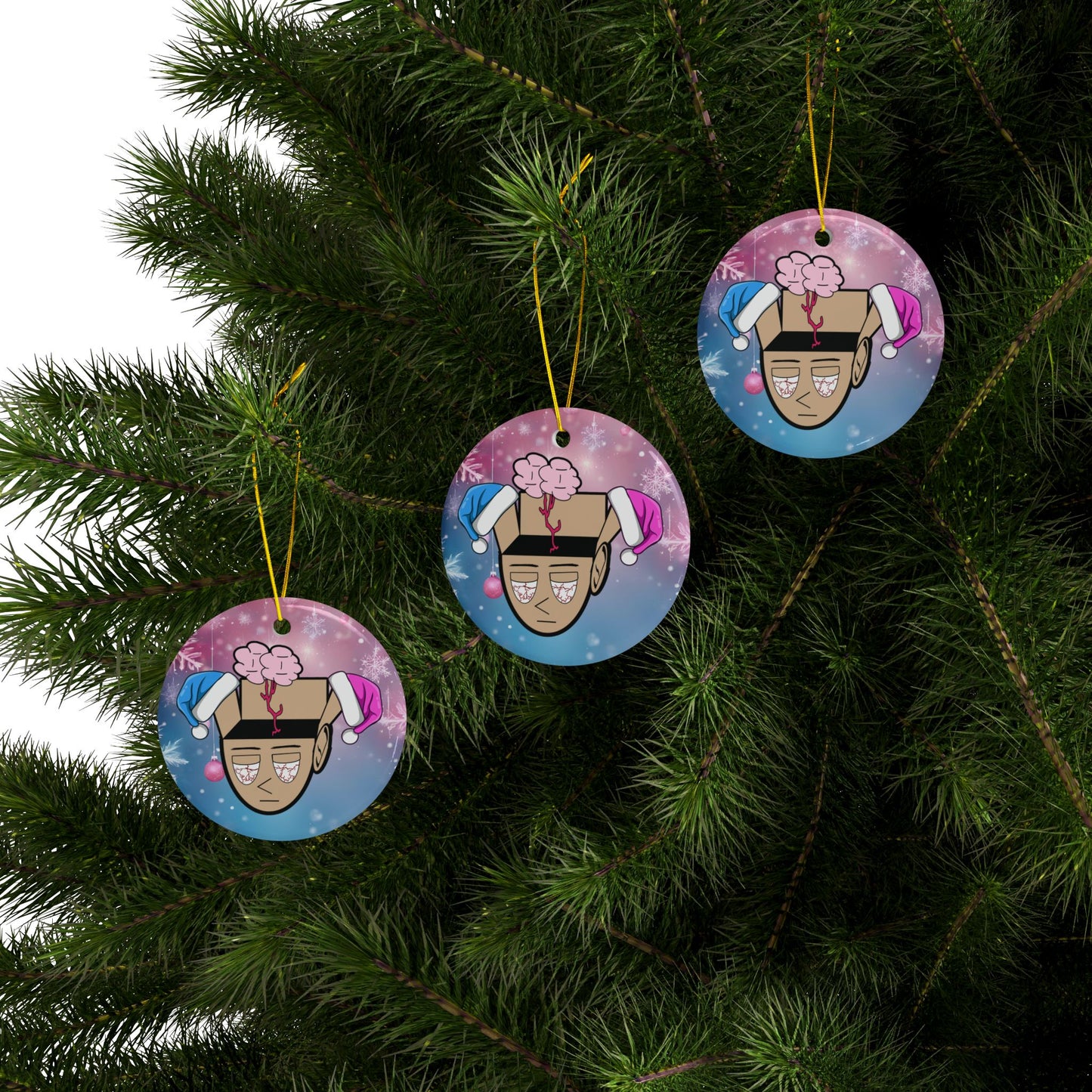 3YM Festive Mascot Head Ornament (Double-Sided)