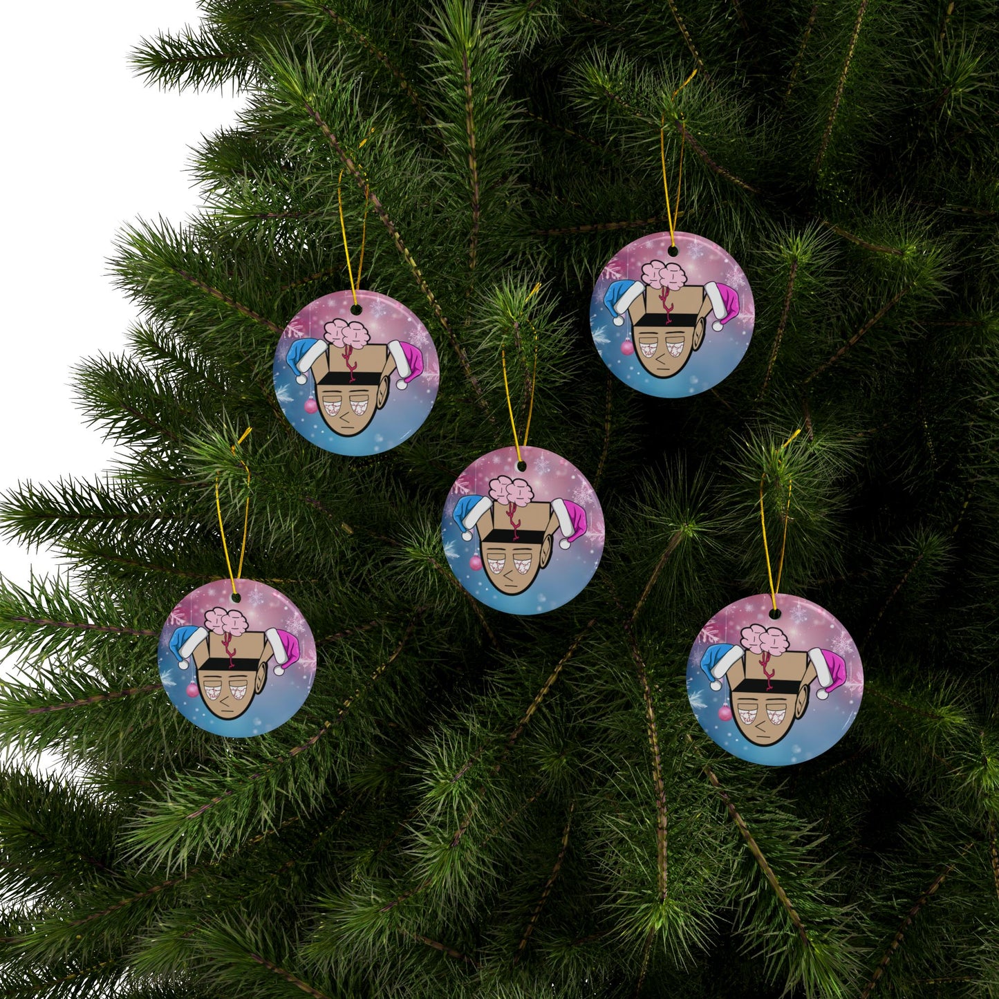 3YM Festive Mascot Head Ornament (Double-Sided)