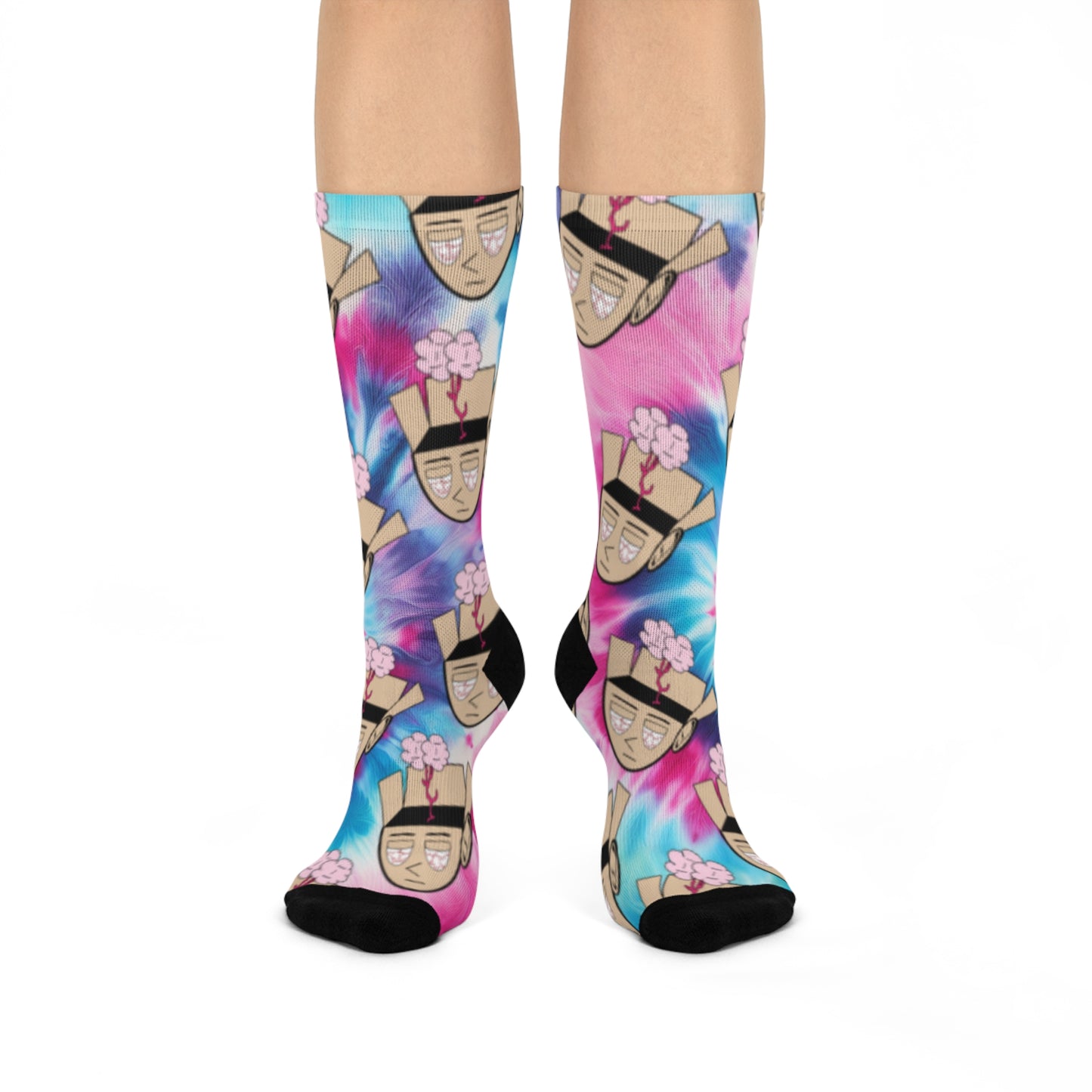 Blue Pink Tye Dye Escaped Mind Socks