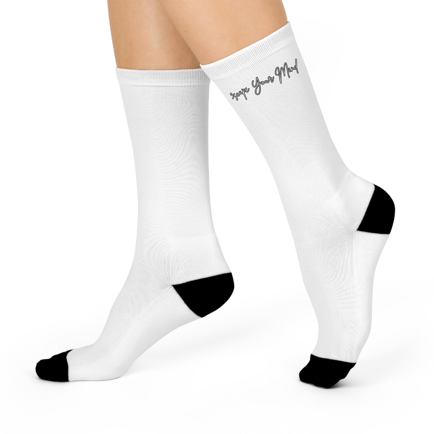 Simple Cursive Escape Your Mind Socks