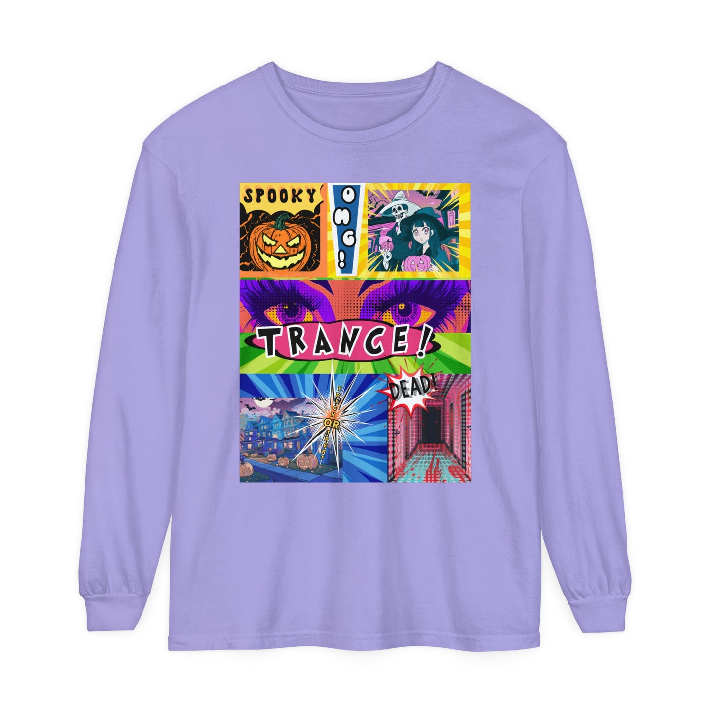 Halloween Pop Art Long Sleeve Shirt