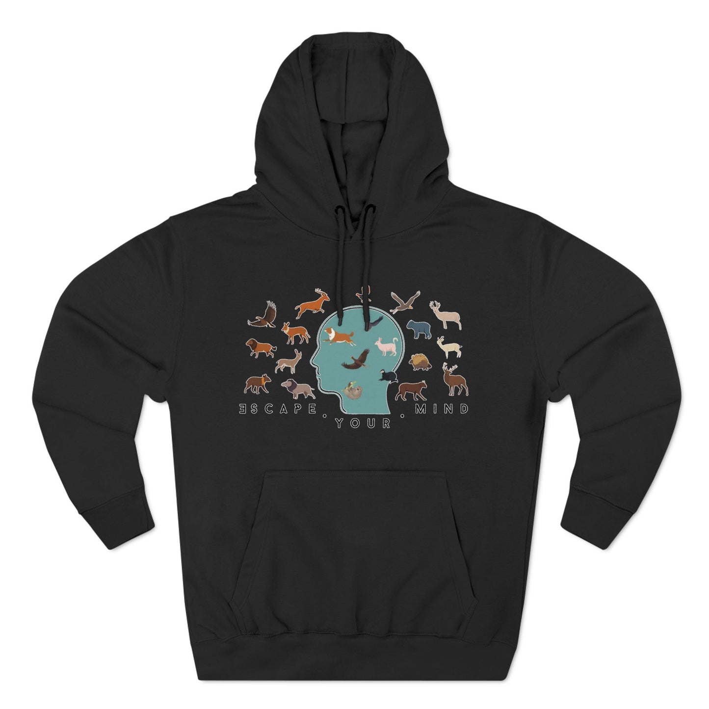 Three-Panel Fleece Hoodie