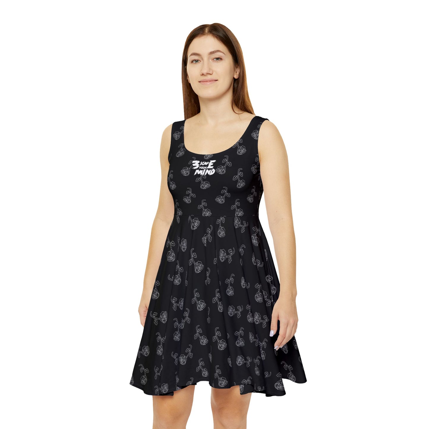 Black Roses Falling Women's Dress