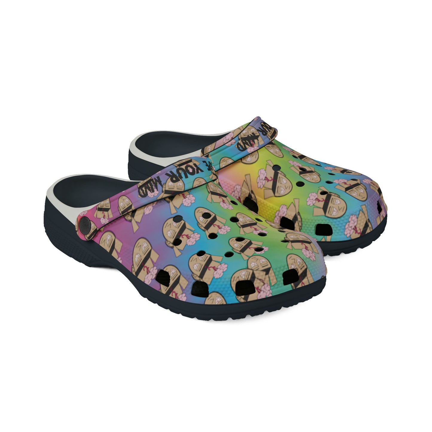 Rainbow Foam Clogs