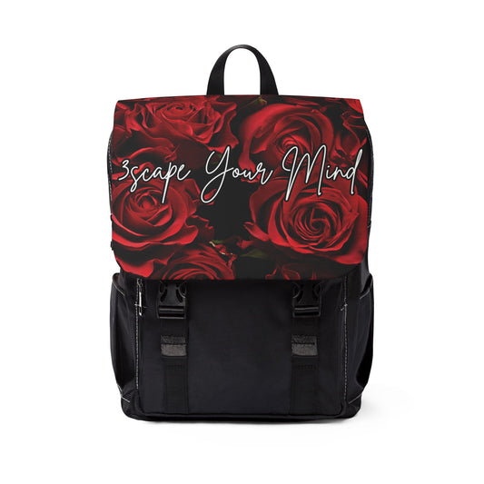 Roses Cursive Flap Over Bag