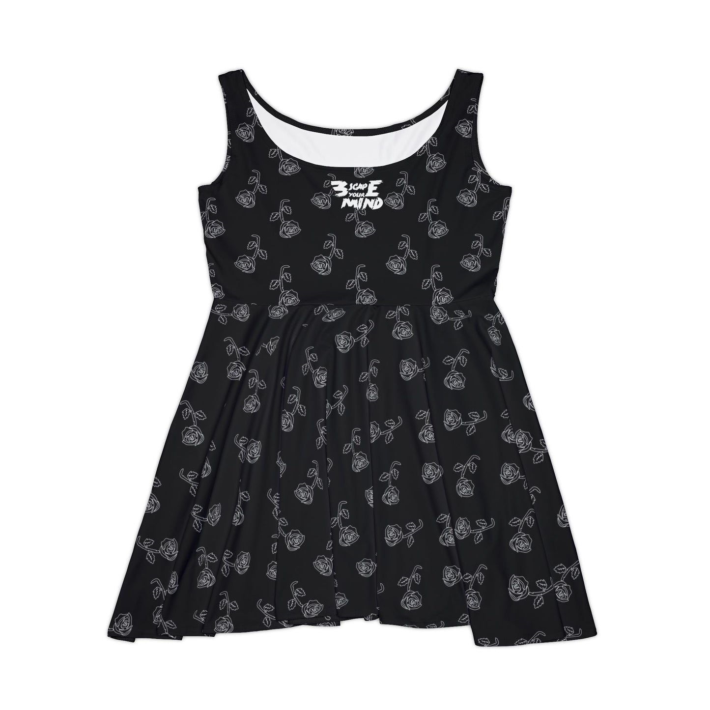 Black Roses Falling Women's Dress