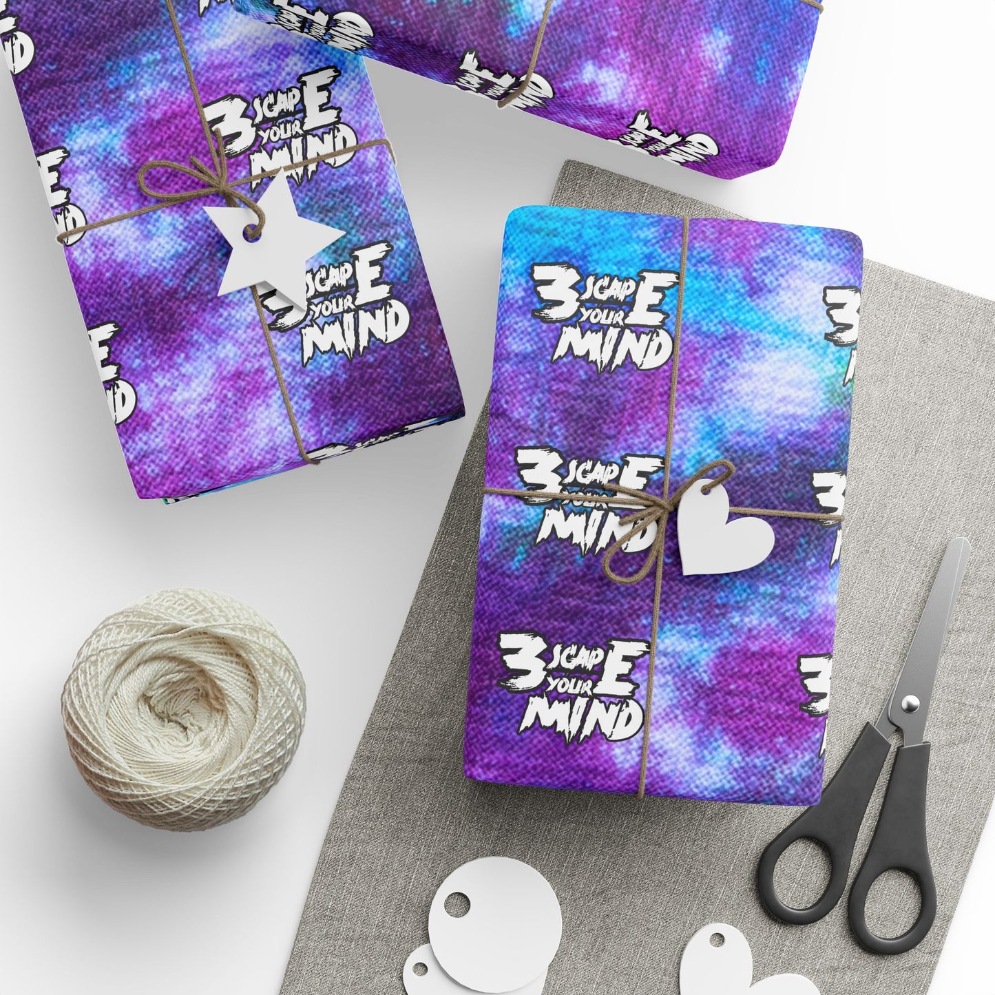 3scape Your Mind Scratch Font Wrapping Paper