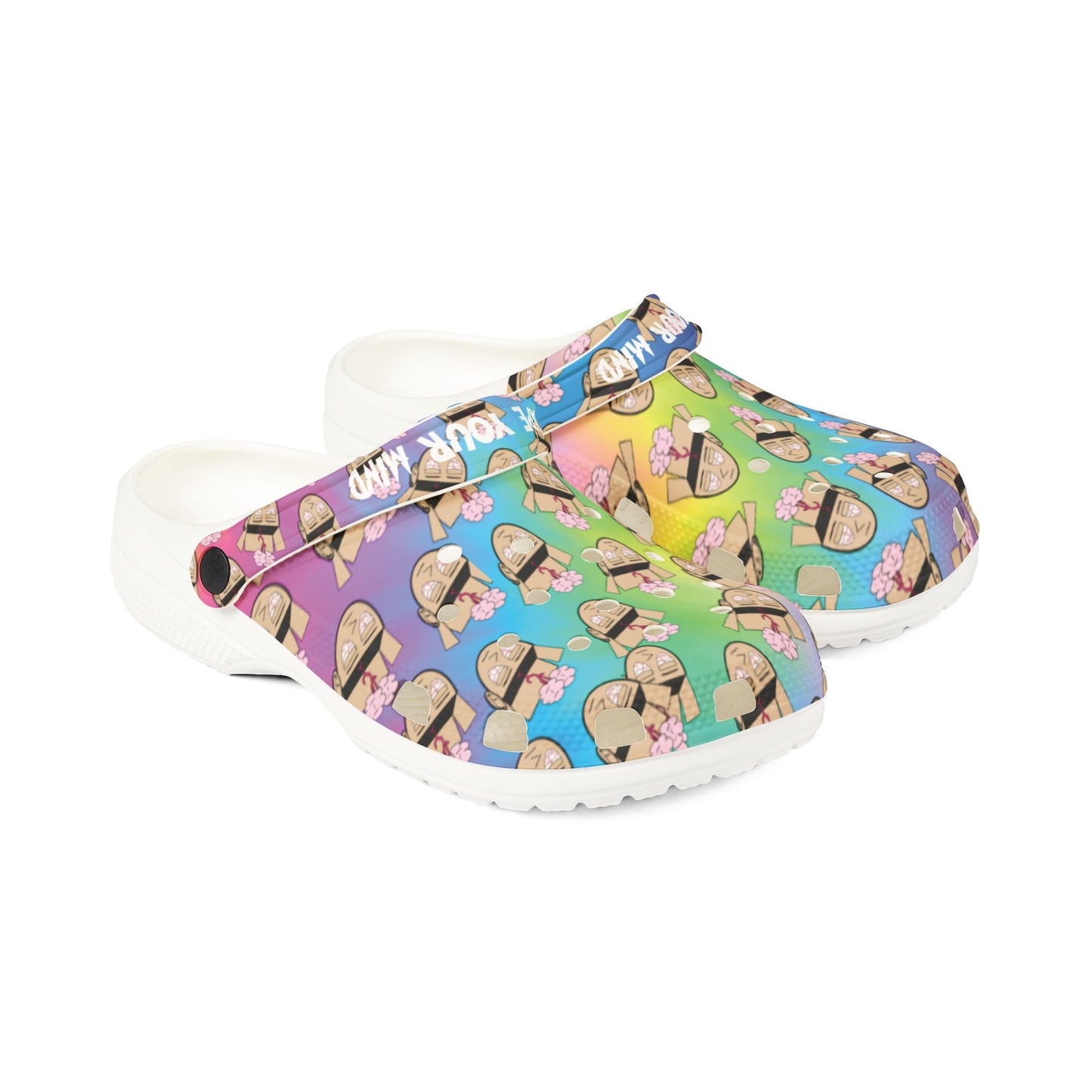 Rainbow Foam Clogs