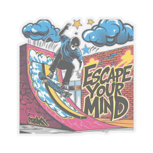 Escape Your Mind Skate Park Kiss-Cut Sticker