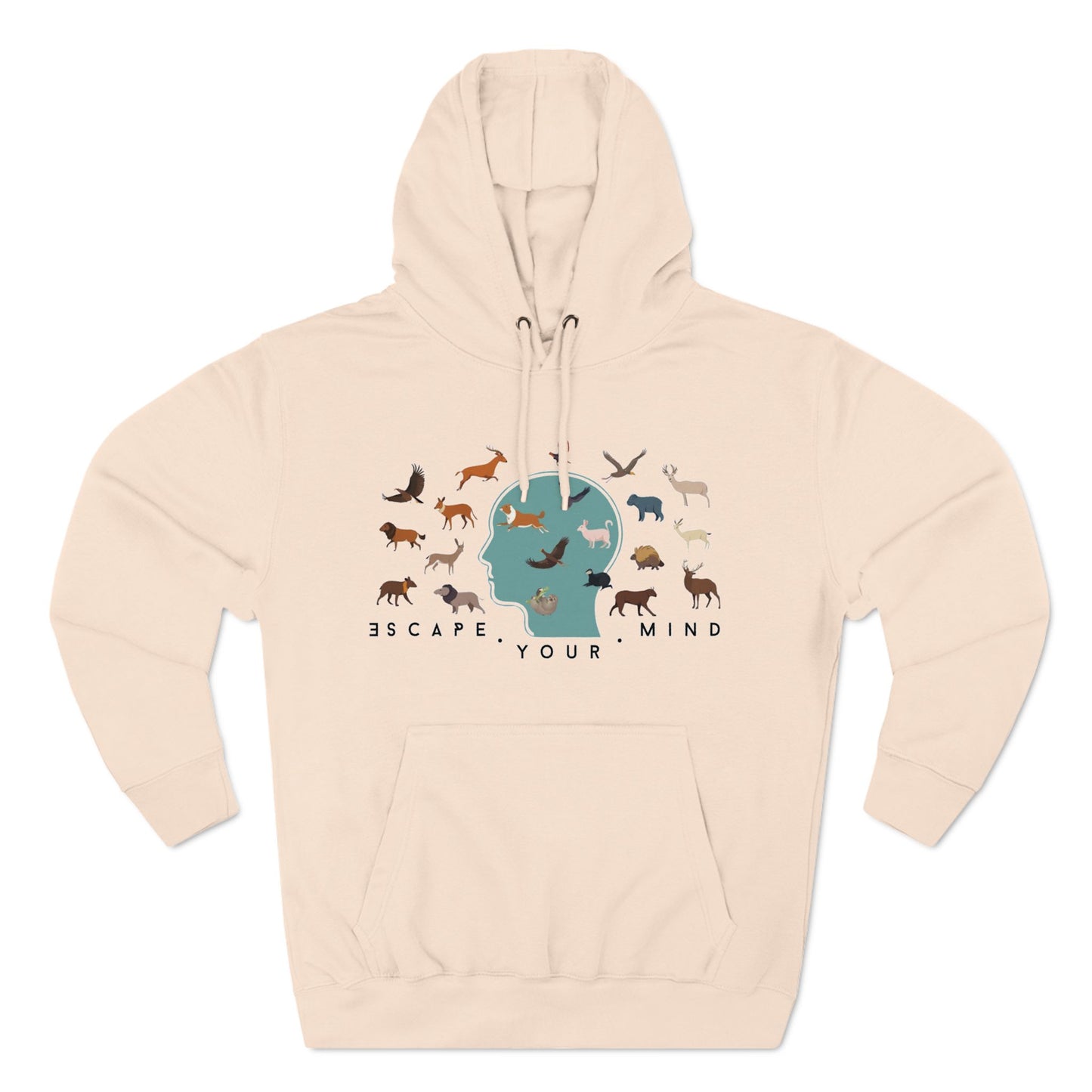 Three-Panel Fleece Hoodie