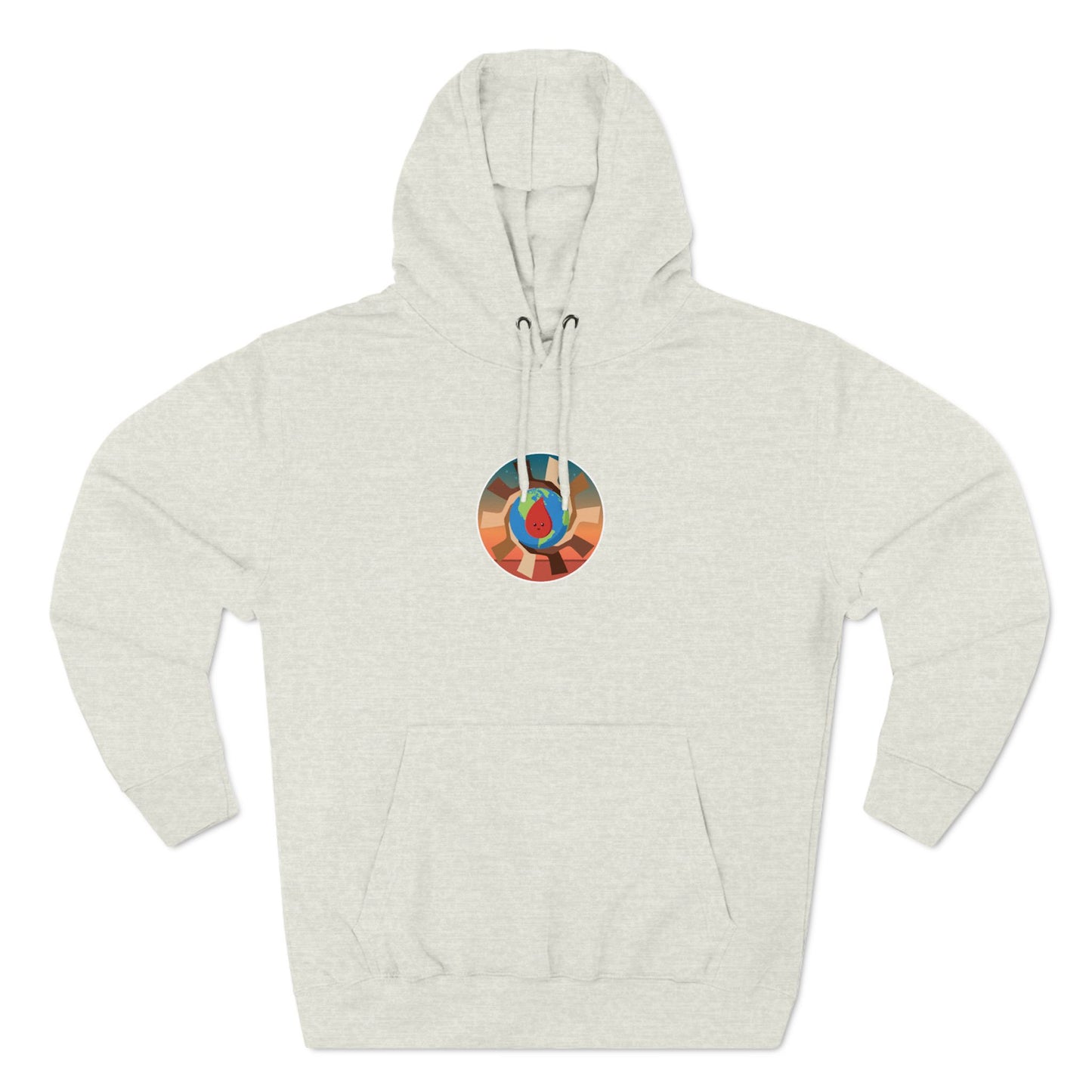 Make Peace. Three-Panel Fleece Hoodie