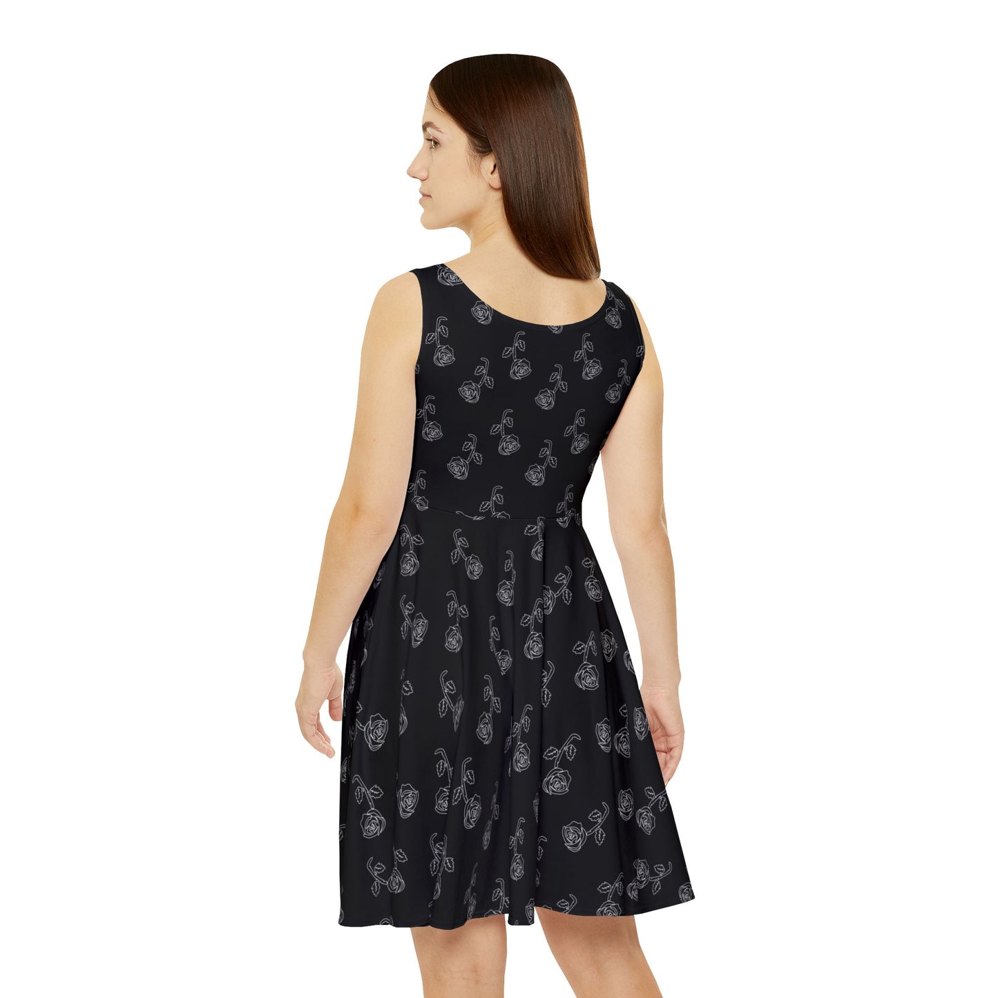 Black Roses Falling Women's Dress