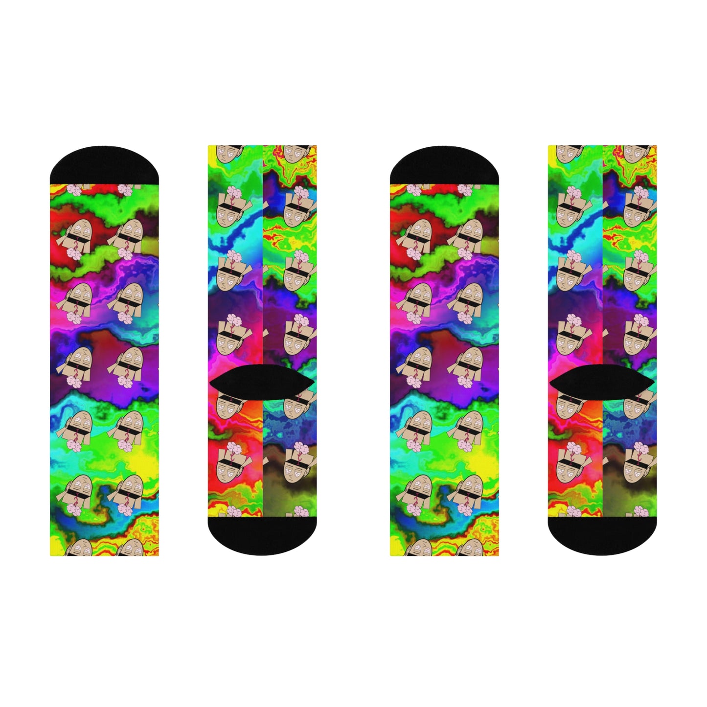 Rainbow Escaped Mind Socks